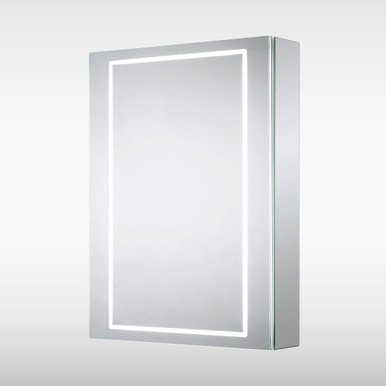 Sonnet One Door Led Cabinet, Shaver, Demist, 700mm x 500mm x 132mm, Cool White product image