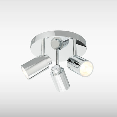 Lukso 3 Triple Spotlight Bathroom Ceiling Light, Chrome product image
