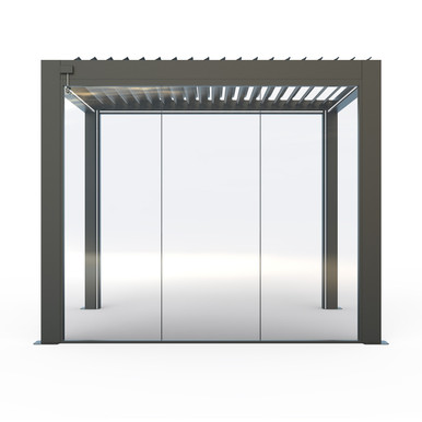 4m Aluminium Pergola Solid Glass Screen product image