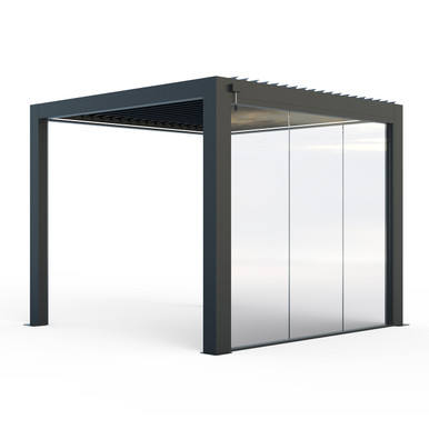 4m Aluminium Pergola Solid Glass Screen product image