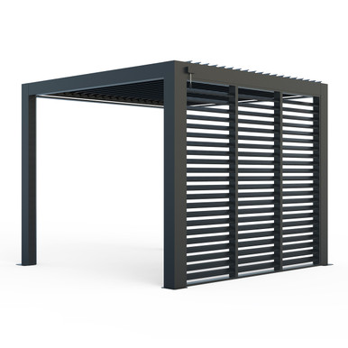 3m Aluminium Pergola Louvered Aero Wall, White product image