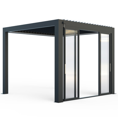 3m Aluminium Pergola Sliding Doors, Anthracite Grey product image