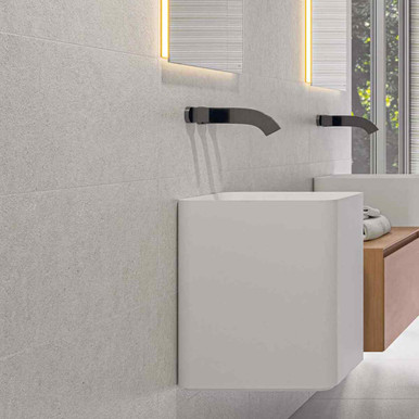 Borneo White Plain Wall Tile 30x75cm product image