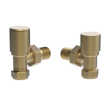 Distinct, Contemporary Radiator Valves, Angled, 1/2" x 15mm product image