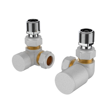 Distinct Modern Corner Radiator Valves, 1/2" x 15mm, Grey Sparkle product image
