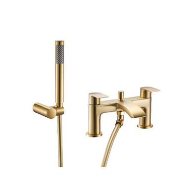 Distinct Thurso Bath Shower Mixer With Shower Kit And Bracket, Brushed Brass product image
