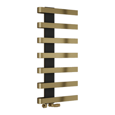 Panaro Brushed Brass Towel Rail, 1100mm x 500mm product image