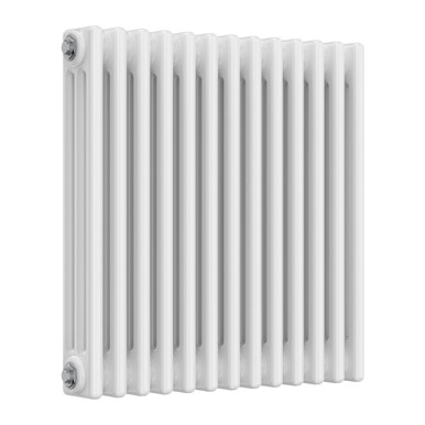 Colona White 3 Column Horizontal Radiator, 600mm x 605mm product image