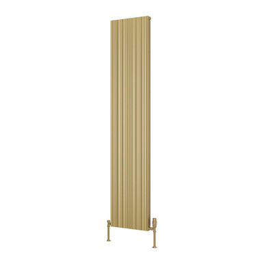Melvin Brass Effect Aluminium Vertical Radiator, 1800mm x 360mm product image