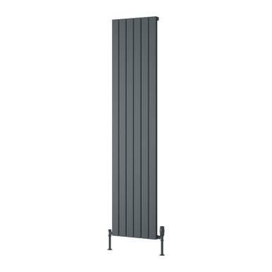 Piatto Single Anthracite Aluminium Vertical Radiator, 1800 x 445 product image
