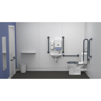 Close Coupled Basin Rails, Seat, And Lever Chrome product image