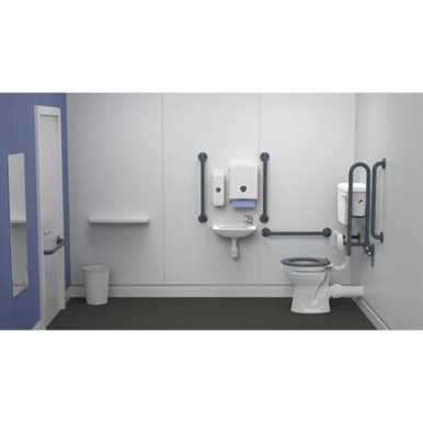Low Level Basin, seat, rails and Lever chrome product image