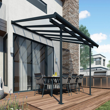 Sierra Patio Cover, 3m x 3.05m, Grey Clear product image