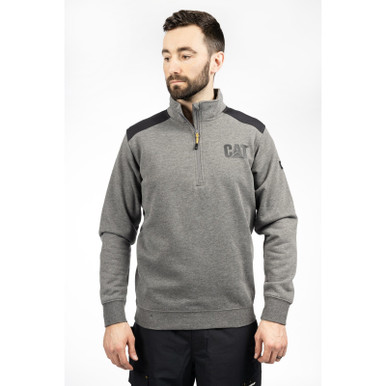 Caterpillar Essential 1/4 Zip Sweatshirt  - Dark Heather Grey -  Size XL product image
