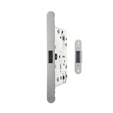 Agb Revolution Xt Magnetic Bathroom Lock, 60mm Backset, Satin Chrome product image
