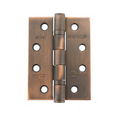 Atlantic Hinges Grade 13 Fire Rated, 4" x 3" x 3mm, Antique Copper product image