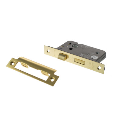 Atlantic Bathroom Lock, 3", Gold product image