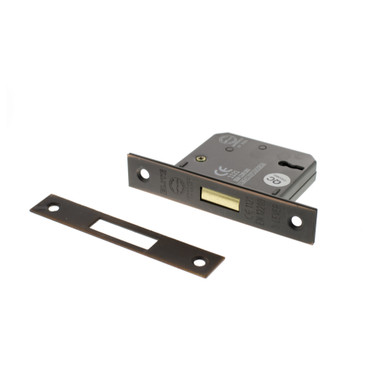 Atlantic 3 Lever Key Deadlock, 3", Antique Copper product image