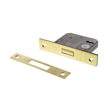 Atlantic 3 Lever Key Deadlock, 3", Satin Brass product image