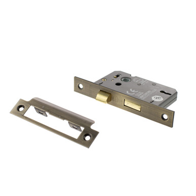 Atlantic 3 Lever Key Sashlock, 3", Matt Antique Brass product image