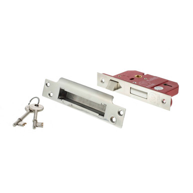 Atlantic 5 Lever Key Sashlock, 3", Polished Chrome product image