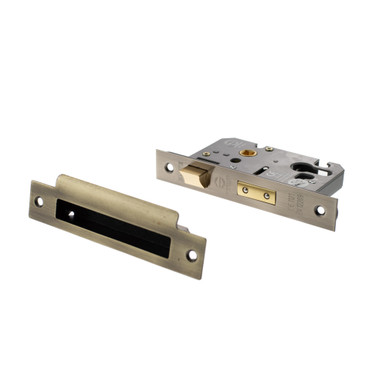 Atlantic Euro Sashlock [Ce], 3" - Antique Brass product image