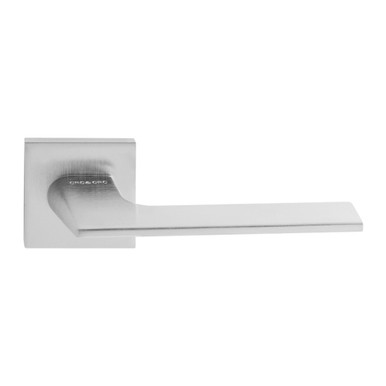 Oro&oro Unica Lever Door Handle On Square Rose, Satin Chrome product image