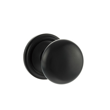 Old English Harrogate Solid Brass Mushroom Mortice Knob on Concealed Fix Rose, Matt Black product image