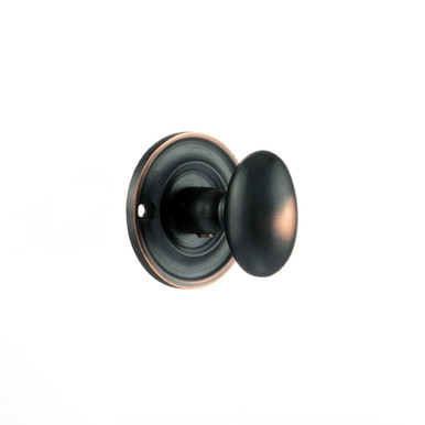 Old English Solid Brass Oval Wc Turn And Release, Antique Copper product image