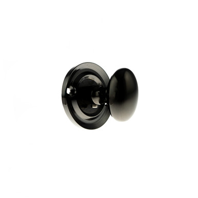Old English Solid Brass Oval Wc Turn And Release, Black Nickel product image