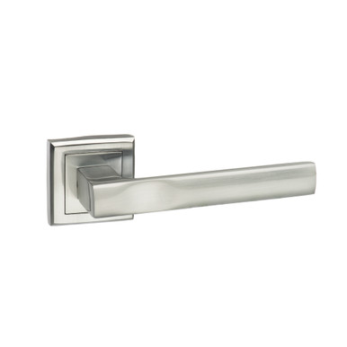 Status Kansas Lever Door Handle On Square Rose, Satin Chrome product image