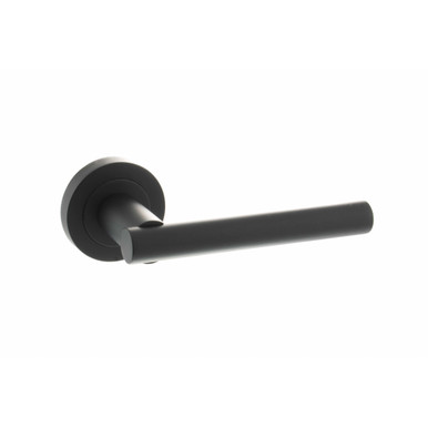 Status Nebraska Lever Door Handle On Round Rose, Matt Black product image