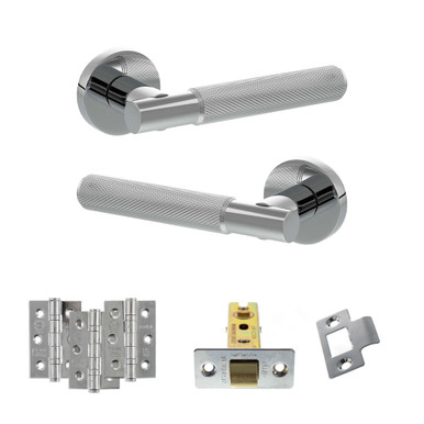 Rosarno Door Handle Pack With 3" Ce Latch And 3" Fire Hinges x 3 product image