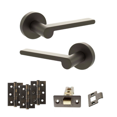 Darrio Door Handle Pack With 3-Inch Ce Latch And 3-Inch Fire Hinges X3 product image