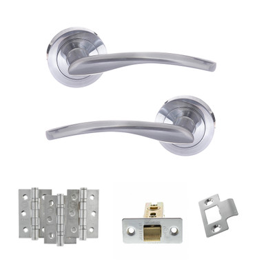 Arizona Door Handle Pack With 76mm Ce Latch And 76mm Fire Hinges x 3, Sc product image