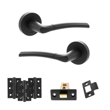 Indiana Door Handle Pack With 3" Ce Latch And 3" Fire Hinges x 3 product image