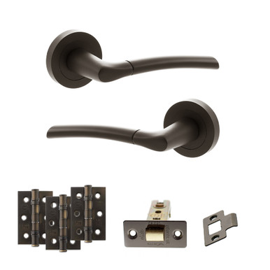Indiana Door Handle Pack, 3" Ce Latch, 3" Fire Hinges x 3 product image
