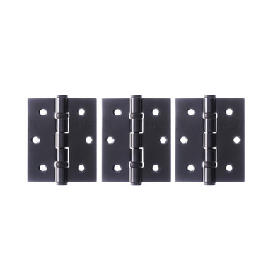 Atlantic Ball Bearing Hinges, 3" x 2.5" x 2.5mm, Set Of 3, Matt Black product image