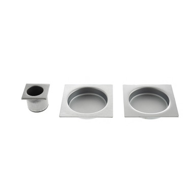 Agb Square Sliding Door Flush Pull, Satin Chrome product image