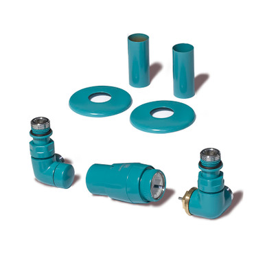 Vision Valve Set With 3 Axis Corner Trvs, 50mm Pipe Masking Set 185x90x60 RAL 5018 (Matt) Teal product image