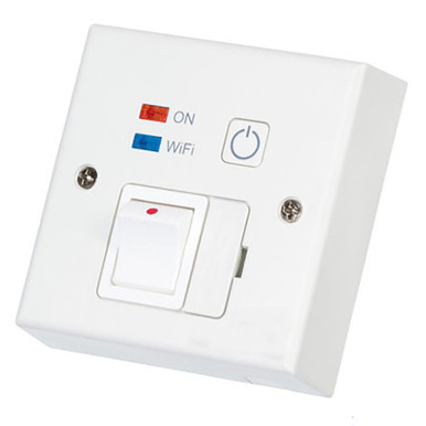 White, Wi-fi Controllable 7 Day Timer And Fused Spur Combination Device 90x90x40 White product image