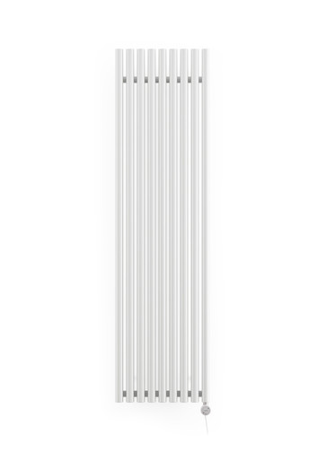 Smooth White Oil Filled Electric Radiator With 40mm Cylindrical Chunky Bars 1800x480x96 White RAL 9016 product image