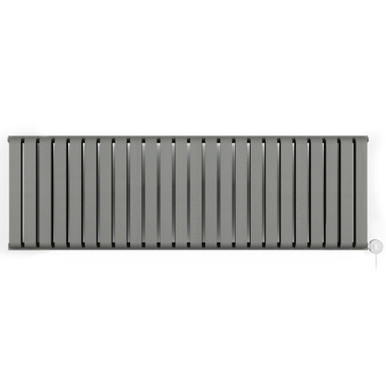 Rough Texture, Matt, Grey Oil Filled Electric Radiator with Terma Veo Heating Element 330x1565x100 Salt n Pepper product image