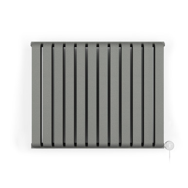 Rough Texture, Matt, Grey Oil Filled Electric Radiator with Double Layered Bars 630x785x100 Salt n Pepper product image