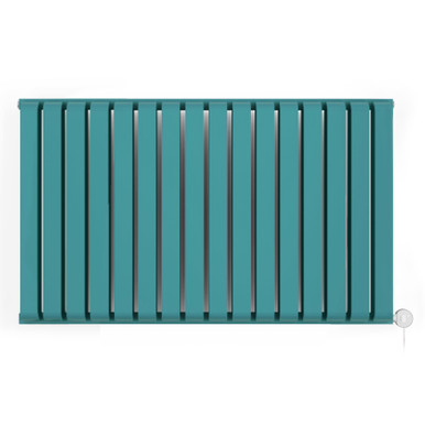 Smooth, Matt, Teal Oil Filled Electric Radiator With Double Layered Bars 630x1045x100 RAL 5018 (Matt) Teal product image