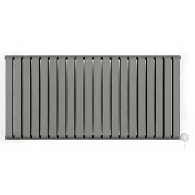 Rough Texture, Matt, Grey Oil Filled Electric Radiator with Double Layered Bars 630x1305x100 Salt n Pepper product image