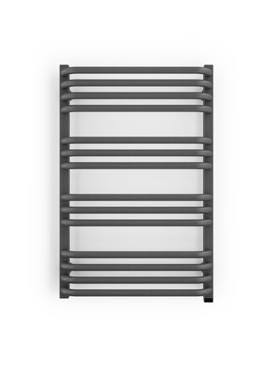 Matt Textured Dark Grey Oil Filled Electric Towel Rail With Terma One Heating Element 760x500x132 Modern Grey product image