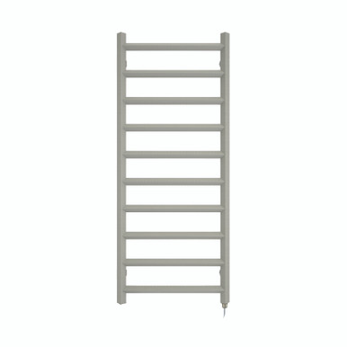 Taupe Oil Filled Electric Towel Rail With Diamond Shaped Bars 1200x500x83 Sparkling Gravel product image