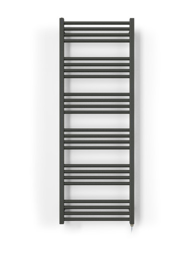 Smooth Grey Oil Filled Electric Towel Rail With Terma Sim Element 1380x500x72 Sparkling Grey product image