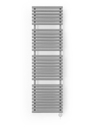Rough Textured Peppered Light and Mid Grey Mix Oil Filled Electric Towel Rail with 40mm Diameter Bars 1800x520x127 Salt n Pepper product image